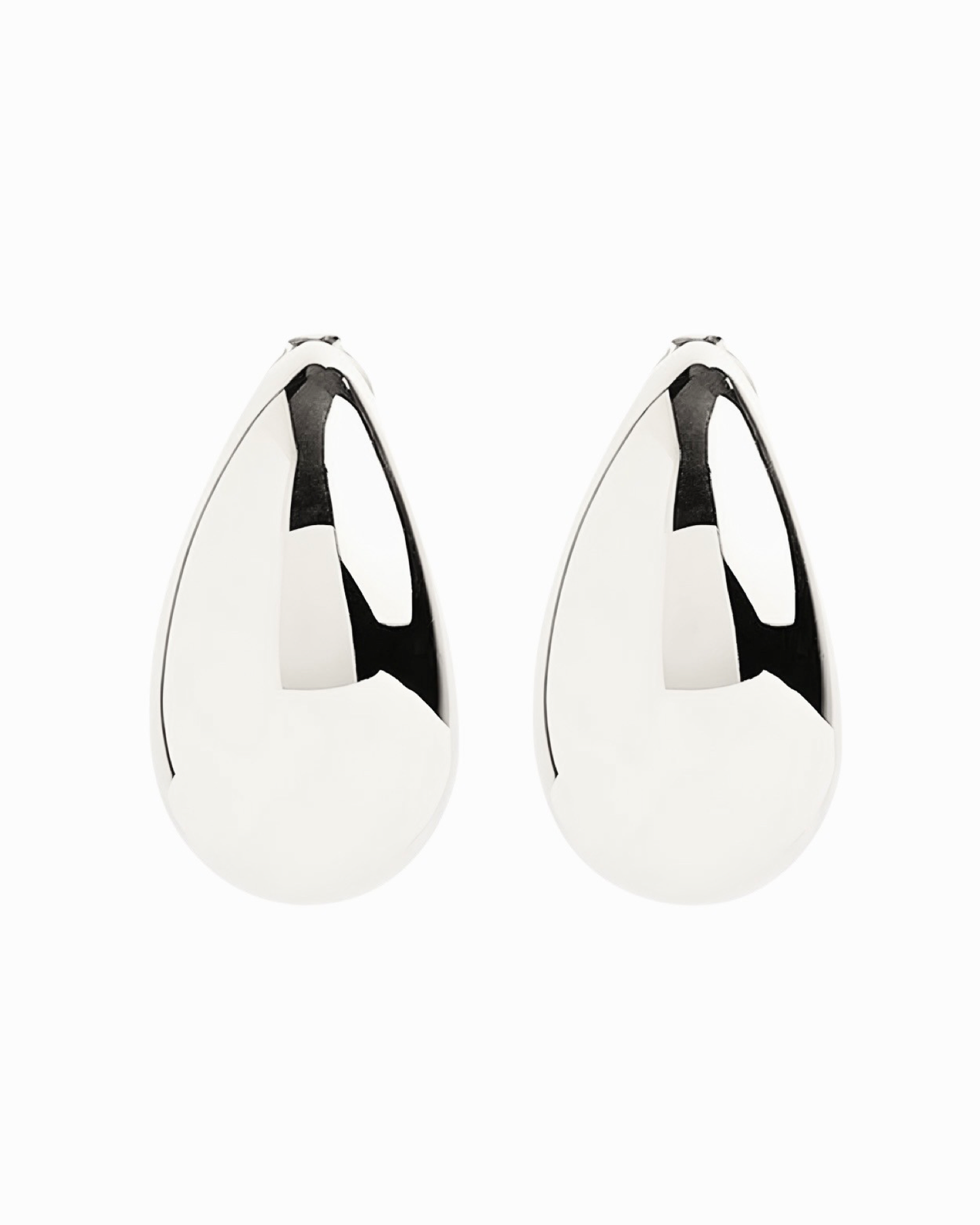 Jumbo Drop Earrings Silver