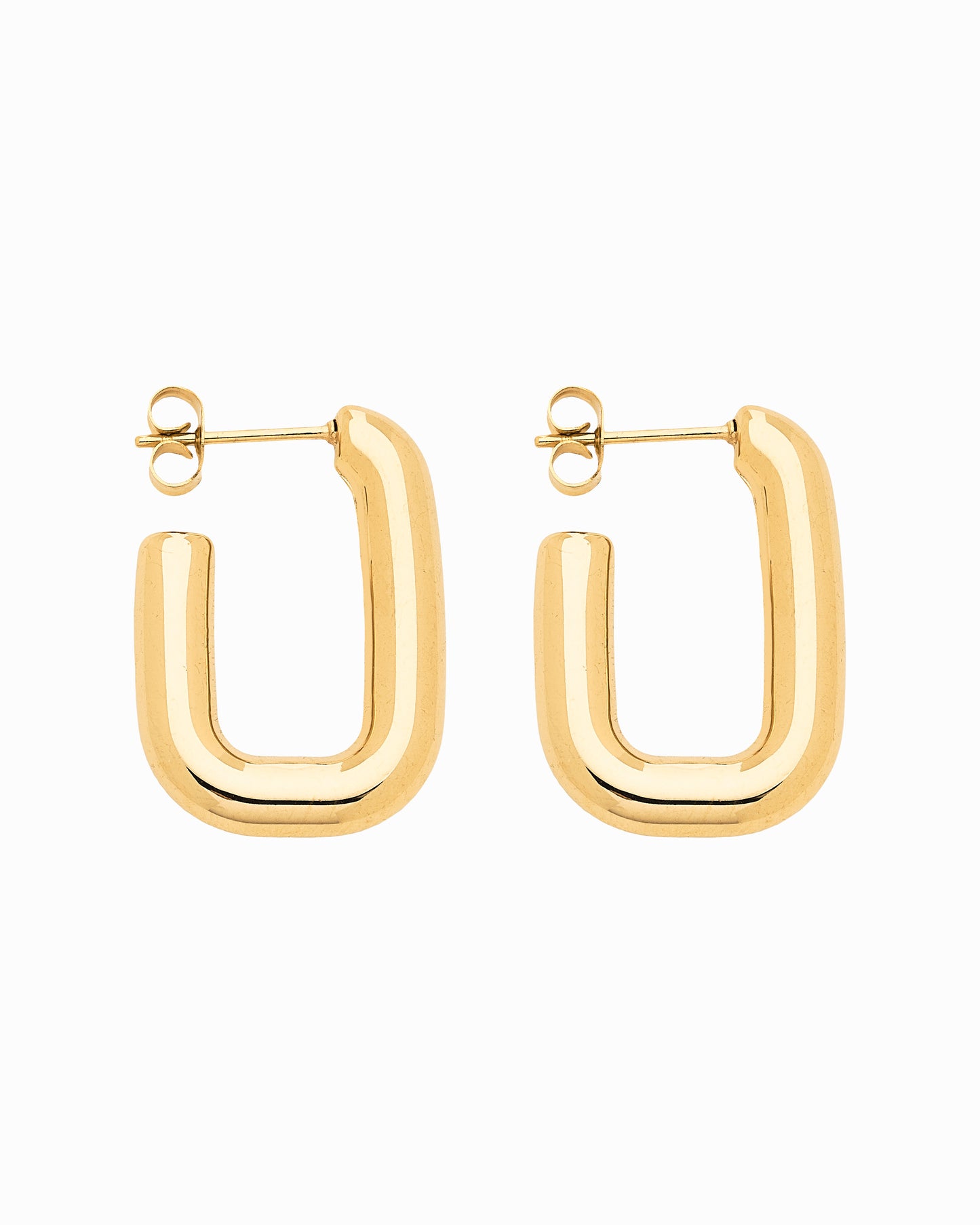 Link Hoop Earrings Gold