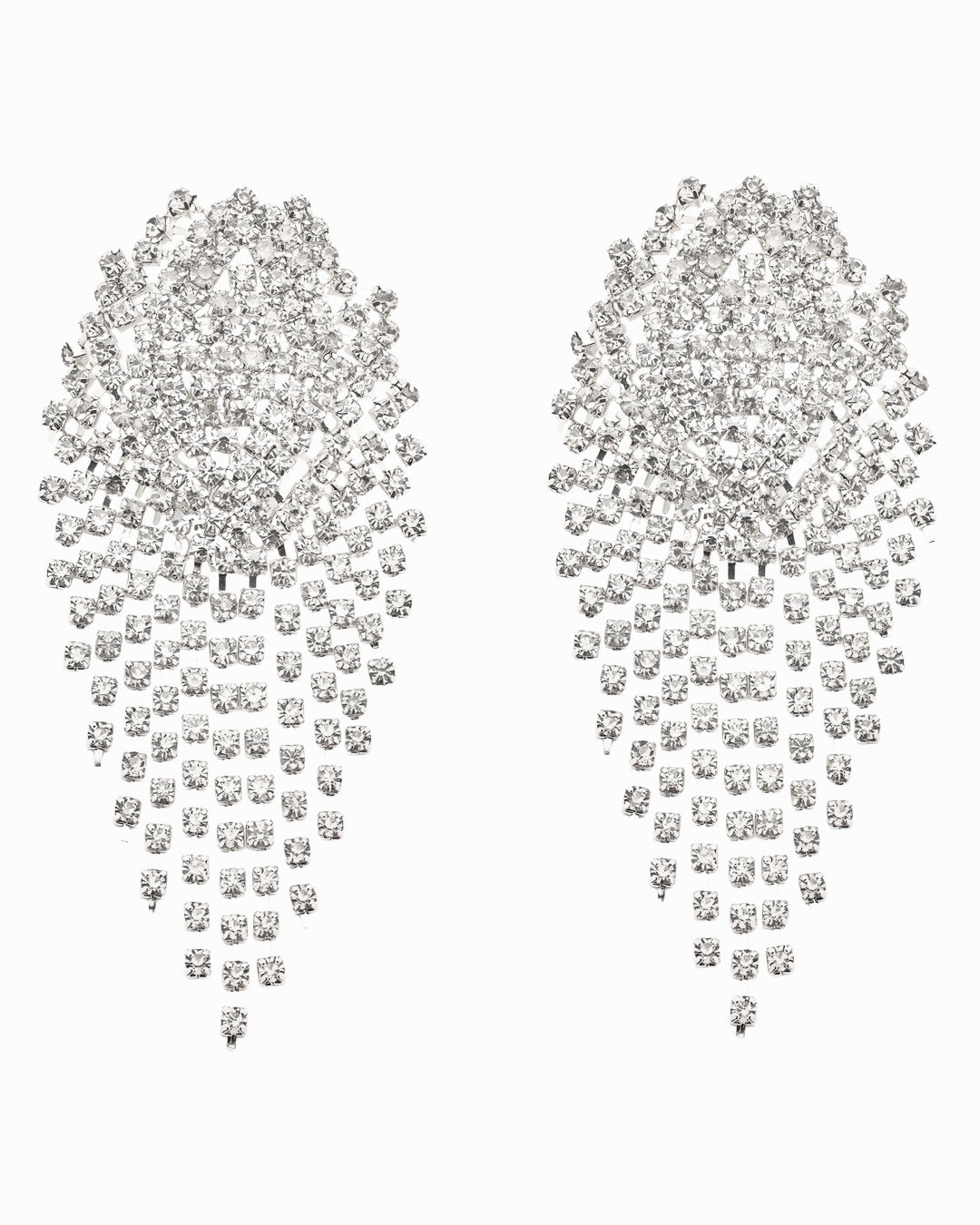 Luminous Chandelier Maxi Earrings Silver