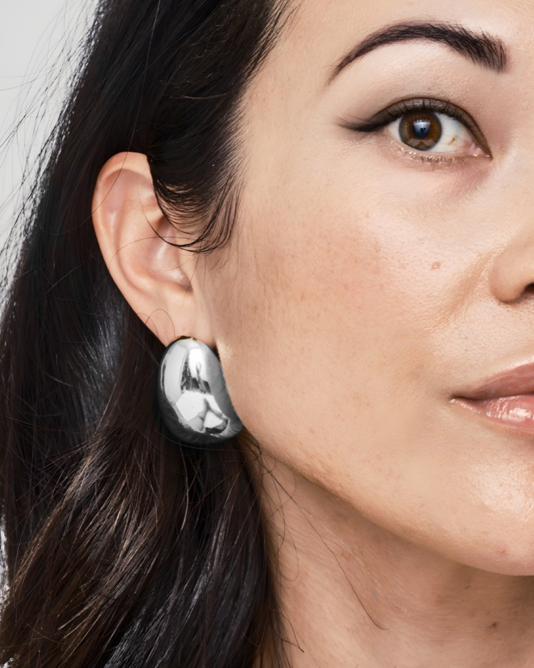 Blob Earrings Silver