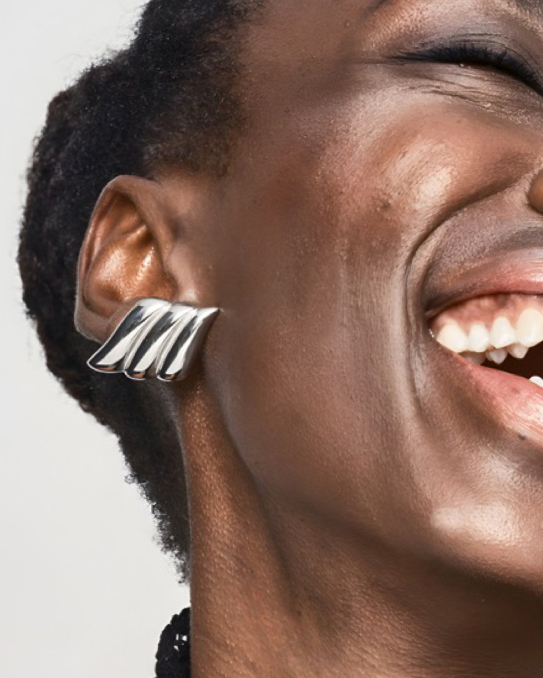 Wing Stud Earrings Silver