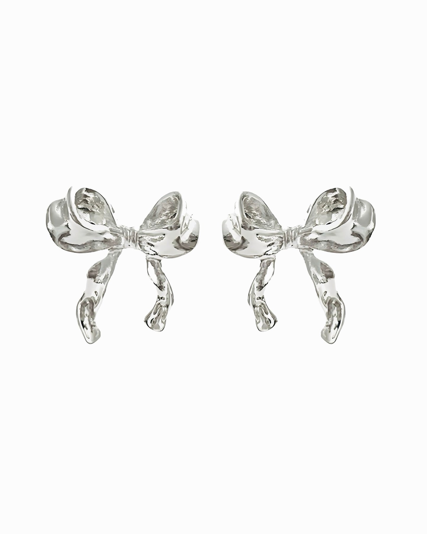 Bow Earrings Silver