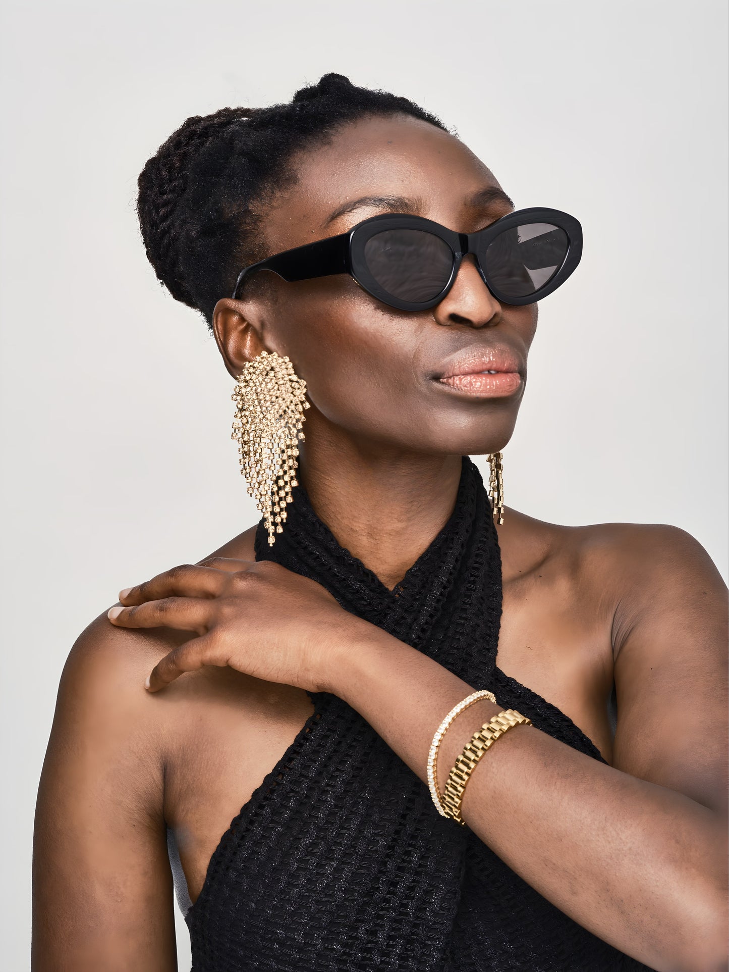 Luminous Chandelier Maxi Earrings Gold