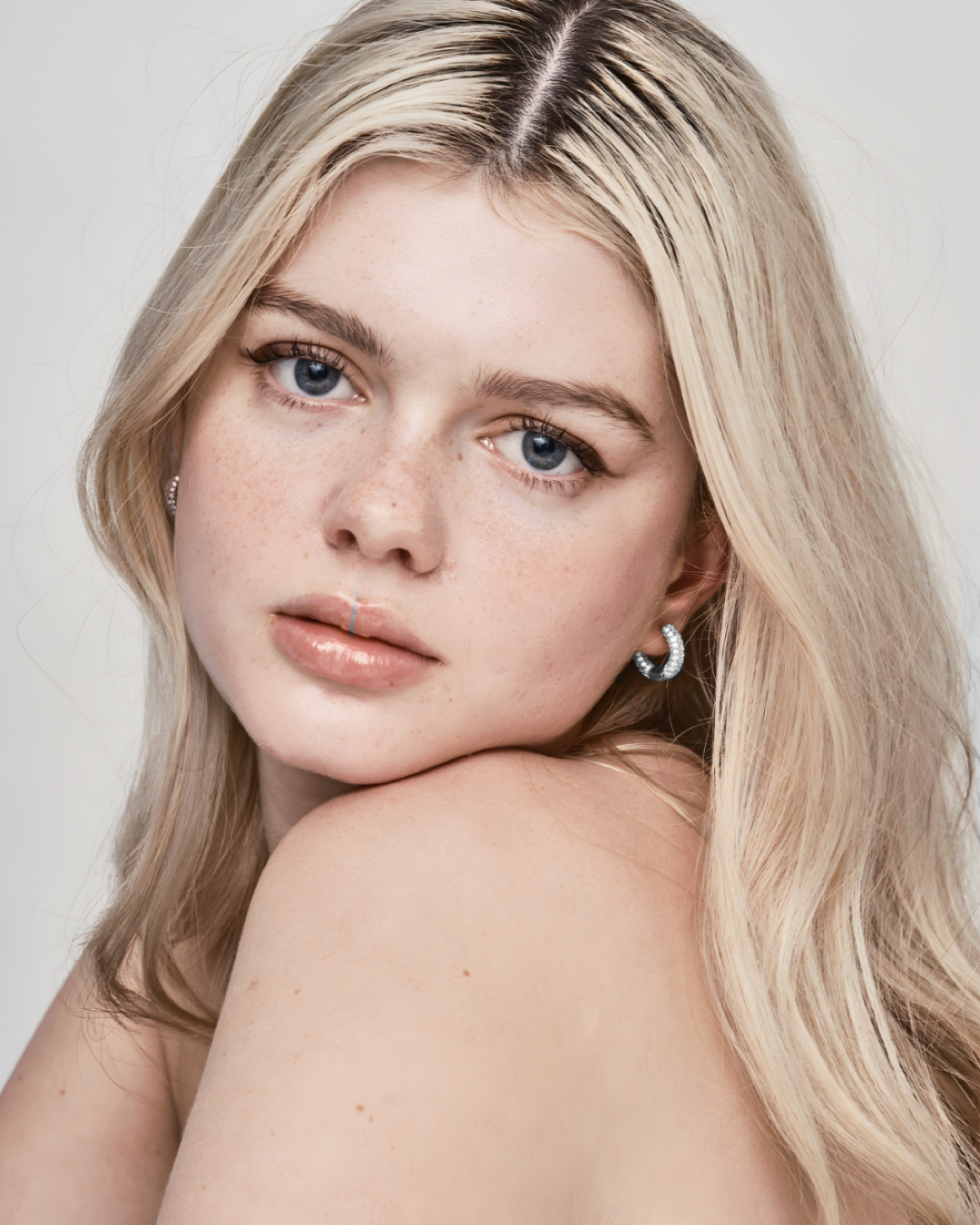 Luminous Hoop Earrings Silver