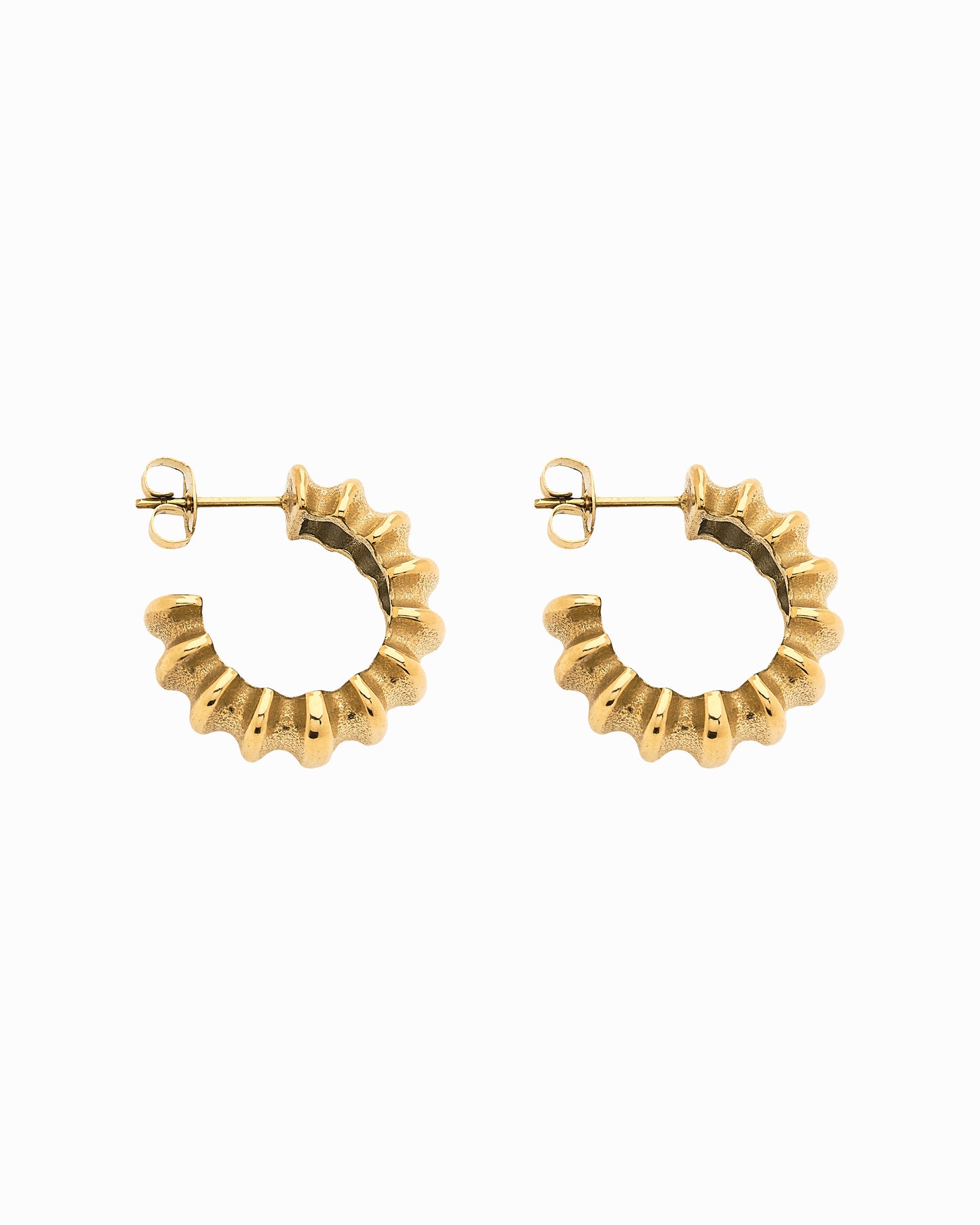 Rib Hoop Earrings