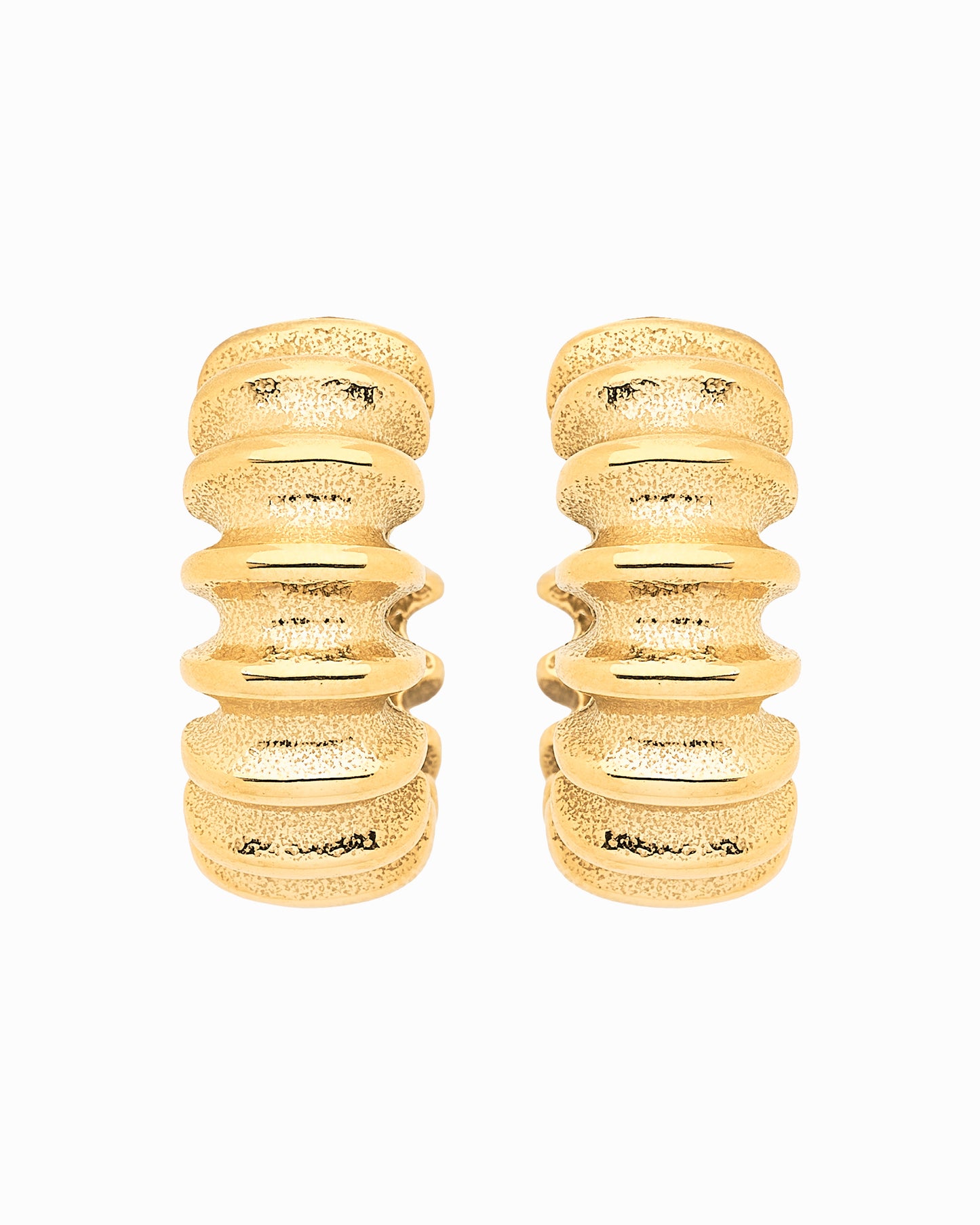 Rib Hoop Earrings