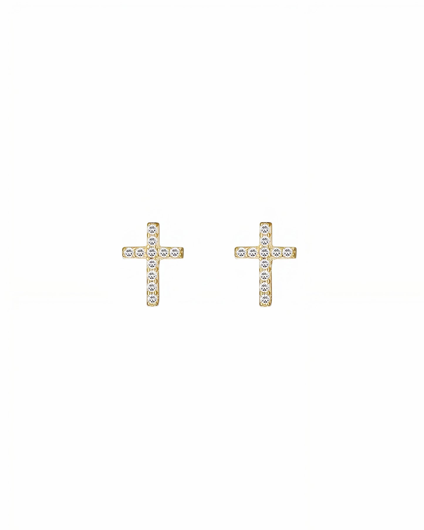 Cross Studs Gold