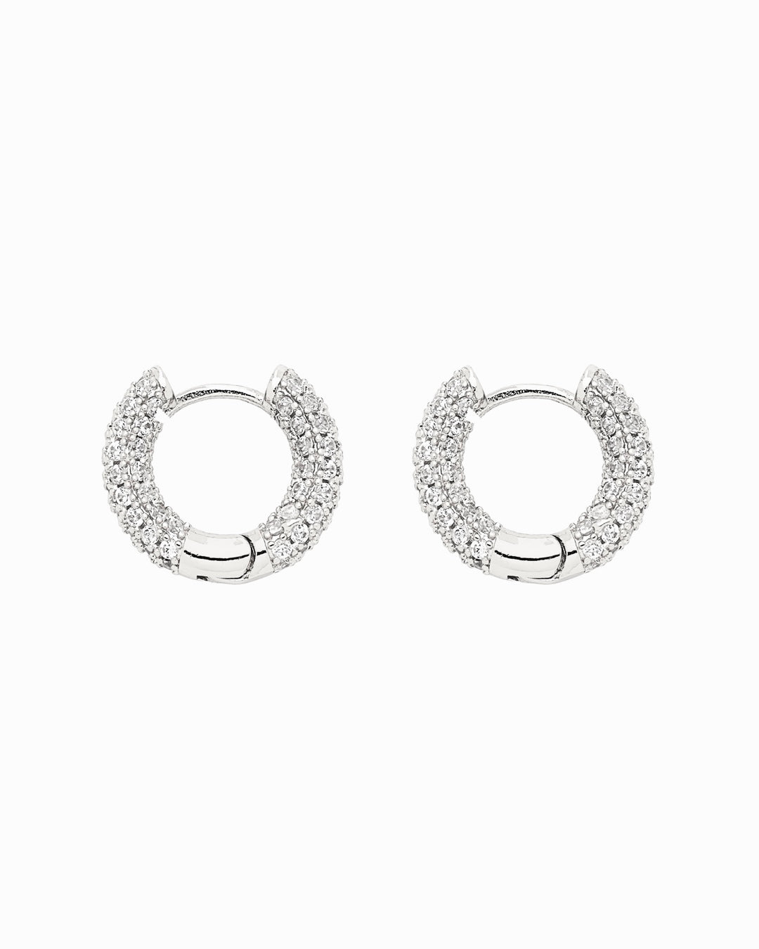 Luminous Hoop Earrings Silver