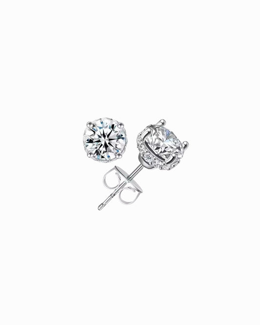 Luminous Stud Earrings Silver