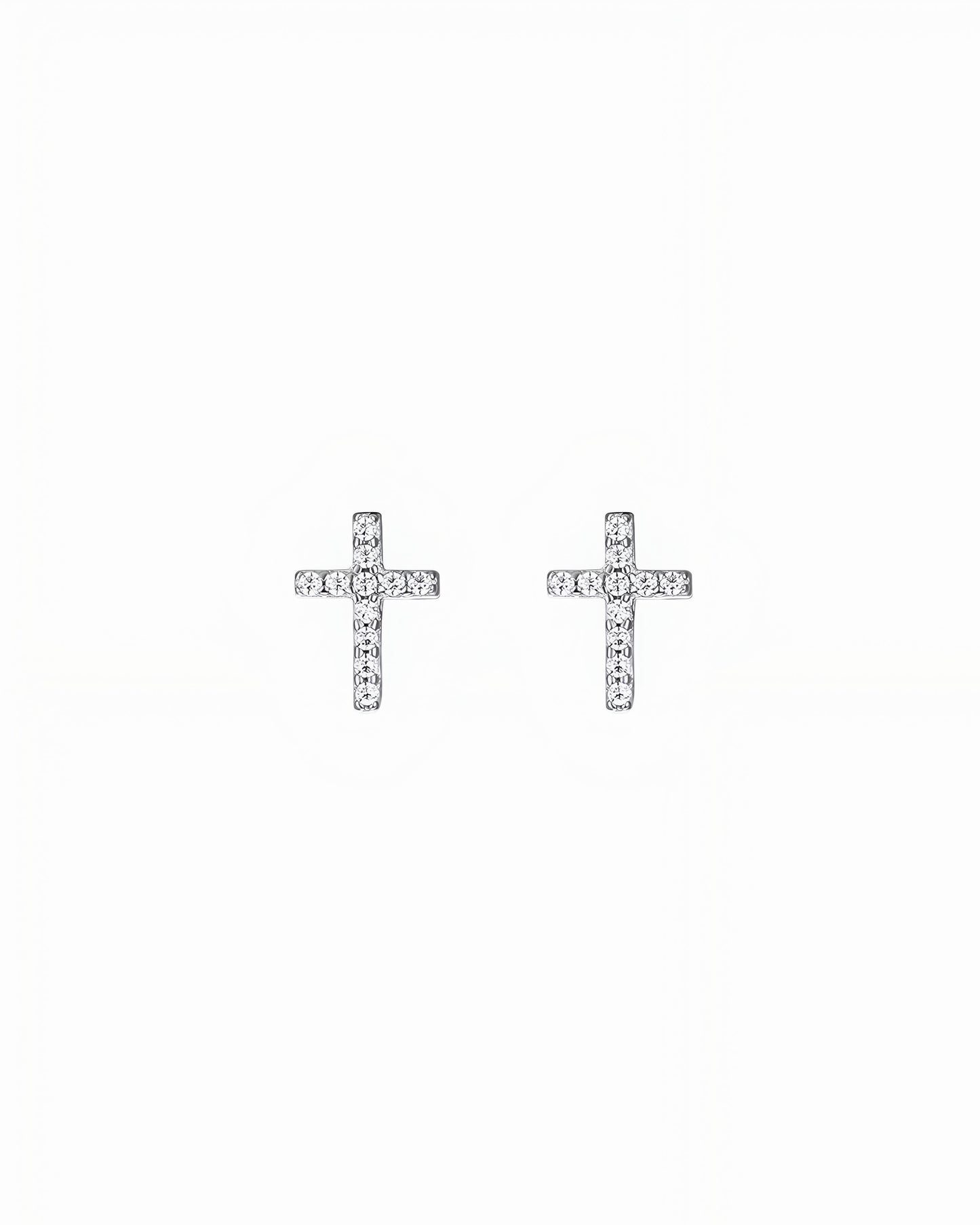 Cross Studs Silver