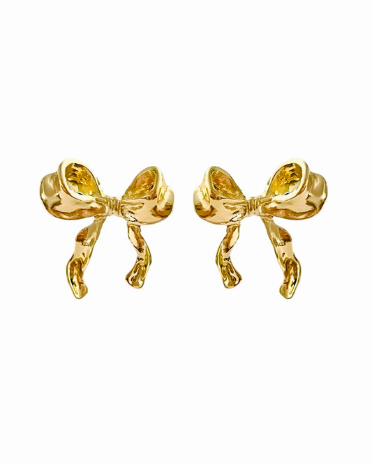 Bow Earrings Gold
