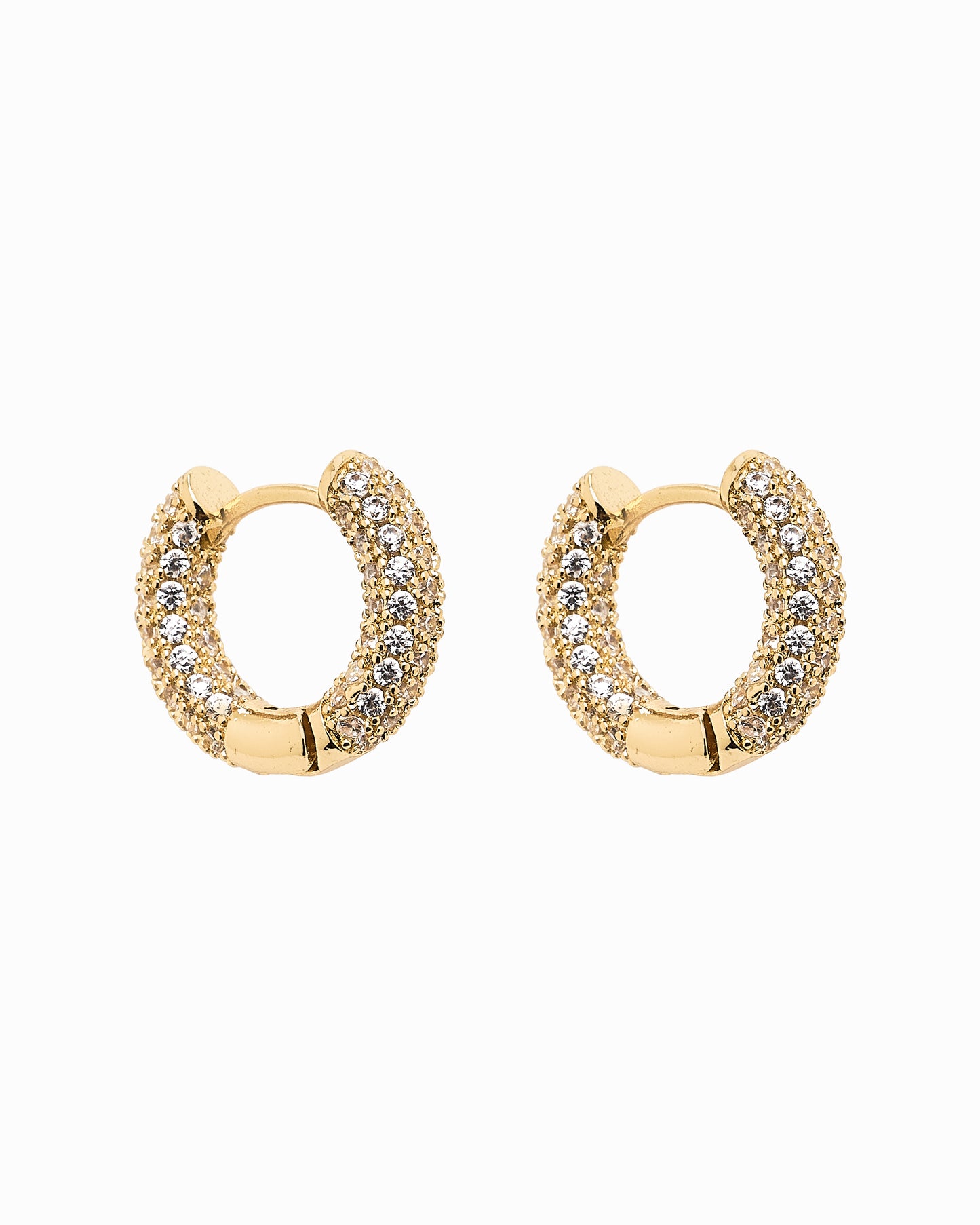 Luminous Hoop Earrings Gold