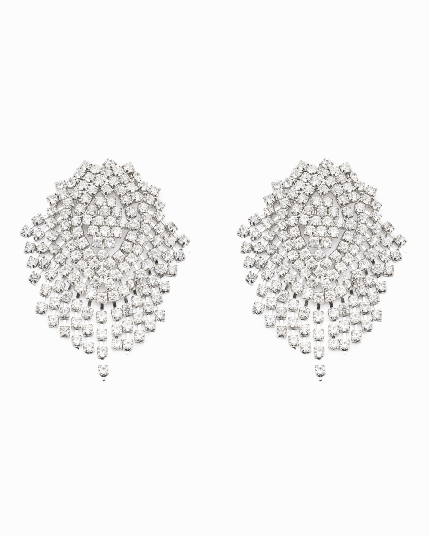Luminous Chandelier Earrings Silver