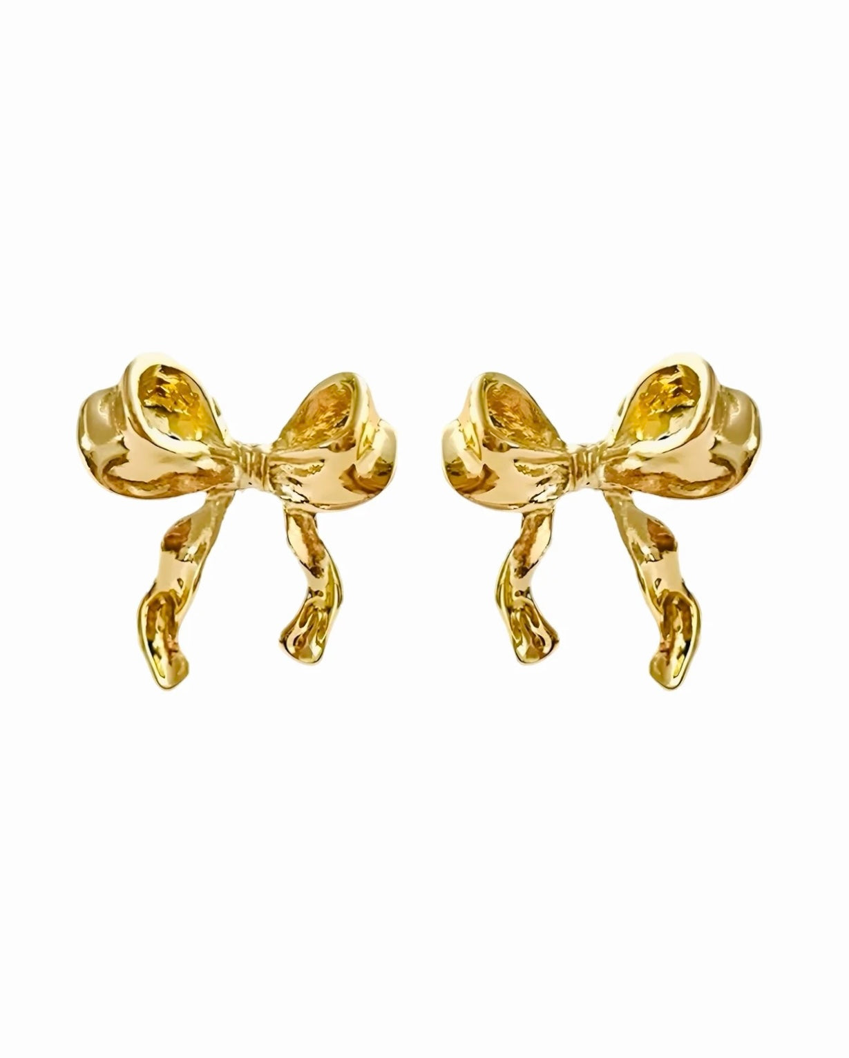 Bow Earrings Gold